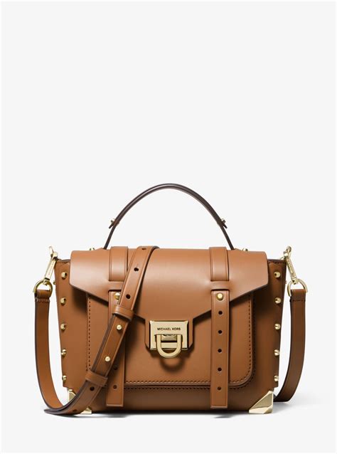 michael kors manhattan tas|michael kors medium leather satchel.